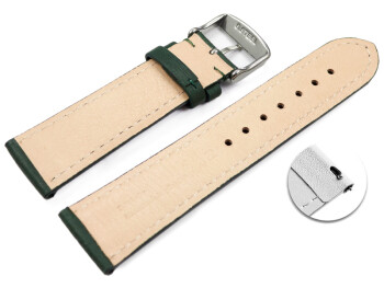 Schnellwechsel Uhrenband sehr weiches Leder gepolstert Retro Optik grün 23mm Gold