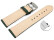 Schnellwechsel Uhrenband sehr weiches Leder gepolstert Retro Optik grün 23mm Gold