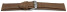 Schnellwechsel Uhrenband sehr weiches Leder gepolstert Retro Optik Tobacco 14mm Gold
