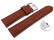 Schnellwechsel Uhrenband sehr weiches Leder gepolstert Retro Optik Rust 16mm Stahl