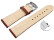 Schnellwechsel Uhrenband sehr weiches Leder gepolstert Retro Optik Rust 19mm Stahl