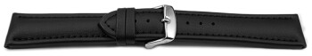 Schnellwechsel Uhrenarmband Vegan Korn schwarz gepolstert 18mm Stahl