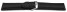 Schnellwechsel Uhrenarmband Vegan Korn schwarz gepolstert 18mm Stahl