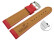 Schnellwechsel Uhrenarmband Vegan Korn rot gepolstert 20mm Gold