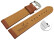 Schnellwechsel Uhrenarmband Vegan Korn hellbraun gepolstert 18mm Gold