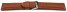 Schnellwechsel Uhrenarmband Vegan Korn hellbraun gepolstert 22mm Stahl
