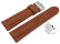 Schnellwechsel Uhrenarmband Vegan Korn hellbraun gepolstert 22mm Stahl