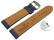 Schnellwechsel Uhrenarmband Vegan Korn blau gepolstert 18mm Schwarz