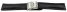 Faltschließe Uhrenarmband Leder Kroko schwarz 18mm Schwarz