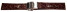 Faltschließe Uhrenarmband Leder African dunkelbraun 18mm Schwarz