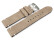Uhrenarmband Herren hellbraun Vintage Leder ohne Polster 22mm Schwarz