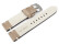 Uhrenarmband Herren hellbraun Vintage Leder ohne Polster 24mm Stahl
