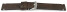 Uhrenarmband Herren dunkelbraun Vintage Leder ohne Polster 20mm Gold