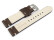 Uhrenarmband Herren dunkelbraun Vintage Leder ohne Polster 20mm Gold