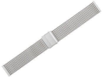 Milanaise Uhrenarmband aus Edelstahl poliert 18mm