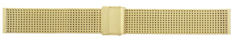 Milanaise Uhrenarmband aus Edelstahl poliert vergoldet 20mm