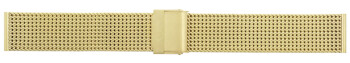 Milanaise Uhrenarmband aus Edelstahl poliert vergoldet 20mm
