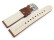 Armband hellbraun Miami Leder ohne Polster 20mm Schwarz