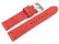 Uhrenarmband rot Veluro Leder ohne Polster 20mm Gold