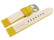 Uhrenarmband gelb Veluro Leder ohne Polster 20mm Gold