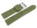 Uhrenarmband Khaki Veluro Leder ohne Polster 22mm Schwarz
