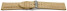 Uhrenband Leder stark gepolstert Kroko beige 20mm Gold