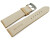 Uhrenband Leder stark gepolstert Kroko beige 20mm Gold
