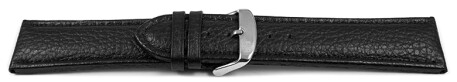 Uhrenarmband - echt Leder - genarbt - schwarz - 26, 28mm