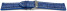 Uhrenband Leder stark gepolstert Kroko blau 22mm Gold