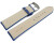 Uhrenband Leder stark gepolstert Kroko blau 22mm Schwarz
