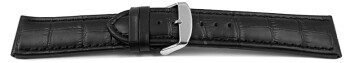 Uhrenarmband - echt Leder - Kroko - schwarz - 26, 28mm