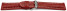 Uhrenband Leder stark gepolstert Kroko rot 24mm Gold