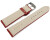 Uhrenband Leder stark gepolstert Kroko rot 24mm Gold