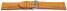 Uhrenband Leder stark gepolstert Kroko orange 18mm Gold