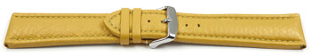 Uhrenarmband echt Leder gepolstert genarbt gelb TiT 26mm Gold