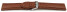 Uhrenarmband echt Leder gepolstert genarbt hellbraun TiT 26mm Stahl