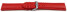 Uhrenarmband echt Leder gepolstert genarbt rot TiT 22mm Schwarz