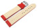 Uhrenarmband echt Leder gepolstert genarbt rot TiT 22mm Schwarz