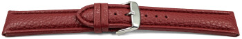 Uhrenarmband echt Leder gepolstert genarbt bordeaux TiT 20mm Gold