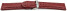 Uhrenarmband echt Leder gepolstert genarbt bordeaux wN 20mm Gold