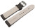 Uhrenarmband echt Leder gepolstert genarbt dunkelbraun TiT 20mm Stahl