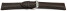 Uhrenarmband echt Leder gepolstert genarbt dunkelbraun TiT 28mm Schwarz