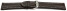 Uhrenarmband echt Leder gepolstert genarbt dunkelbraun wN 28mm Schwarz