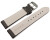 Uhrenarmband echt Leder gepolstert genarbt dunkelbraun wN 28mm Schwarz