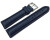 Uhrenarmband echt Leder gepolstert genarbt dunkelblau TiT 18mm Gold