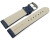 Uhrenarmband echt Leder gepolstert genarbt dunkelblau wN 20mm Gold