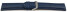 Uhrenarmband echt Leder gepolstert genarbt blau TiT 22mm Stahl