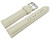Uhrenarmband echt Leder gepolstert genarbt Creme 18mm Gold
