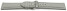 Uhrenarmband echt Leder gepolstert genarbt hellgrau TiT 22mm Stahl