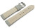 Uhrenarmband echt Leder gepolstert genarbt hellgrau TiT 22mm Stahl
